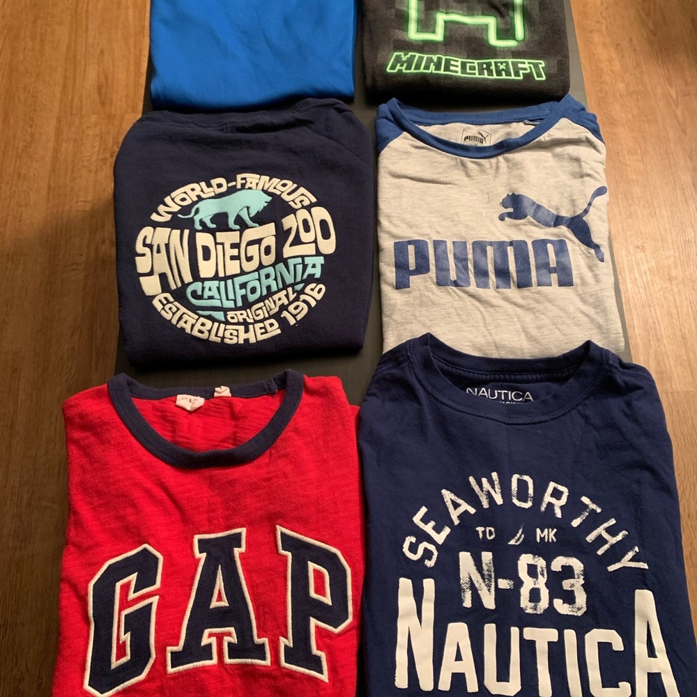 SOLD: Lot of 6 boys long sleeve shirts, size 10-12